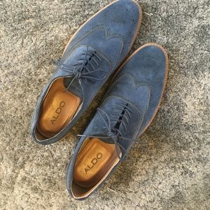 Aldo men's blue suede shoes